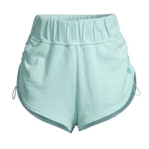 Free People FP Movement Cinched Bungee Side Shorts in Blue Clear Skies M…